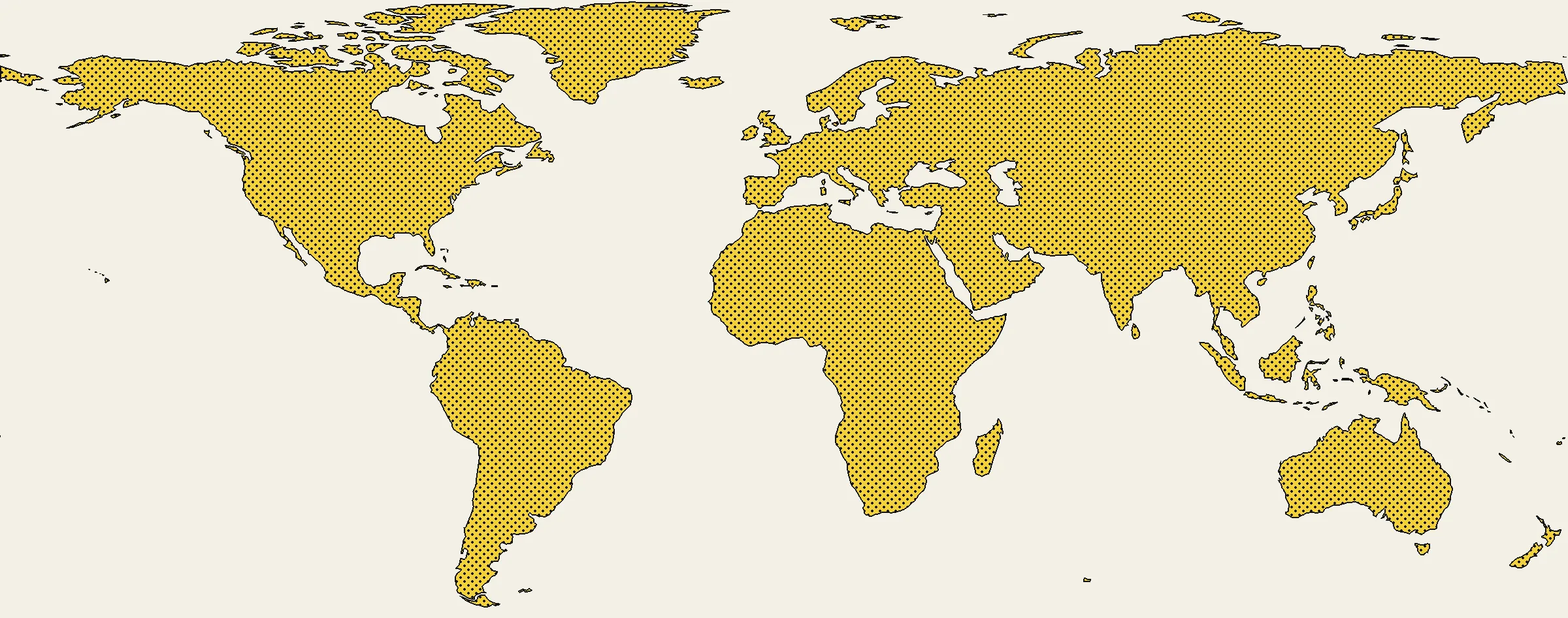 A world map with Bibi's 100-city route